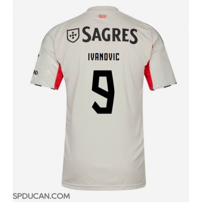 Muški Nogometni Dres Benfica Franjo Ivanovic #9 Gostujuci 2025-26 Kratak Rukav Muški Nogometni Dres Benfica Franjo Ivanovic #9 Gostujuci 2025-26 Kratak Rukav